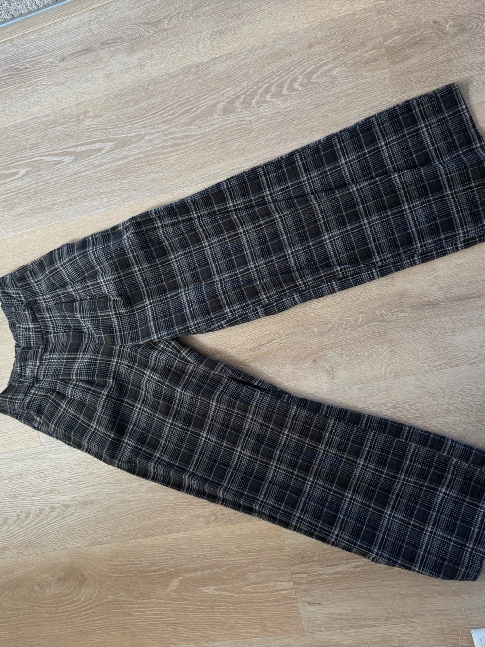 NSF Santiago Mid rise wide leg pant plaid
